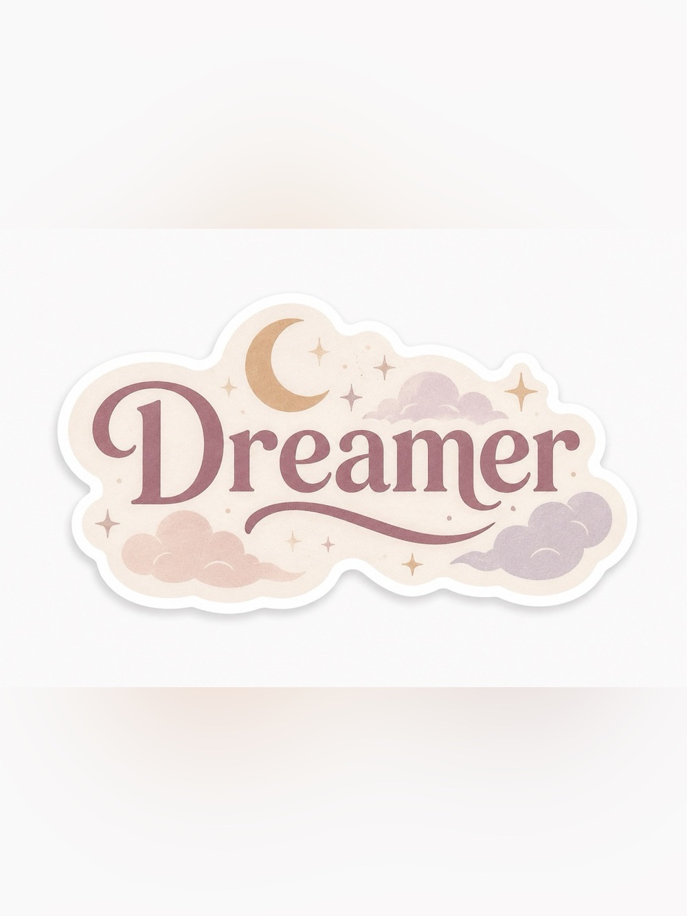 Dreamer Decorative Sticker - Pastel Pink & Cream